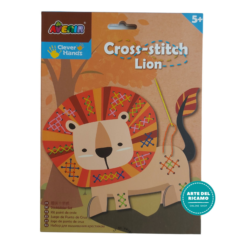 Embroidery Kit for Kids - Cross Stitch Lion